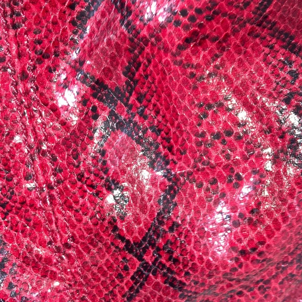 Nine West Red Snake Print Shoulder Bag with crossbody strap - Picture 3 of 11